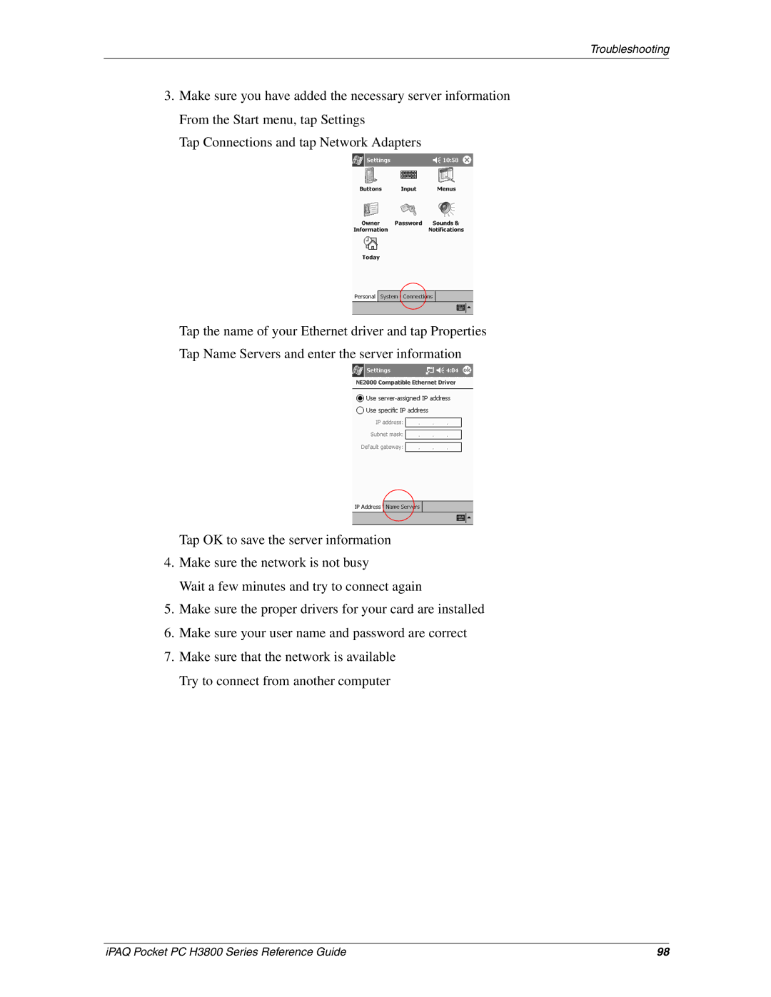 HP H3800 e manual Troubleshooting 