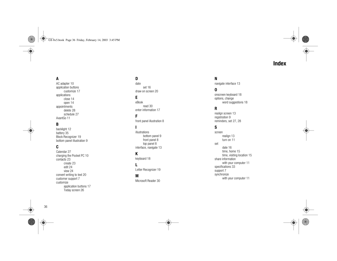 HP H3900 manual Index 