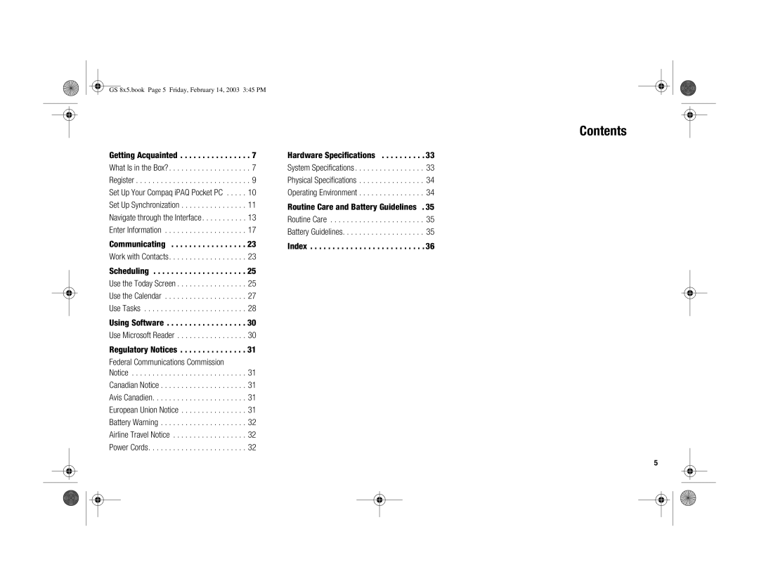 HP H3900 manual Contents 