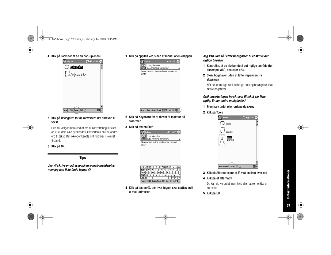 HP H3900 manual GS 8x5.book Page 57 Friday, February 14, 2003 345 PM 