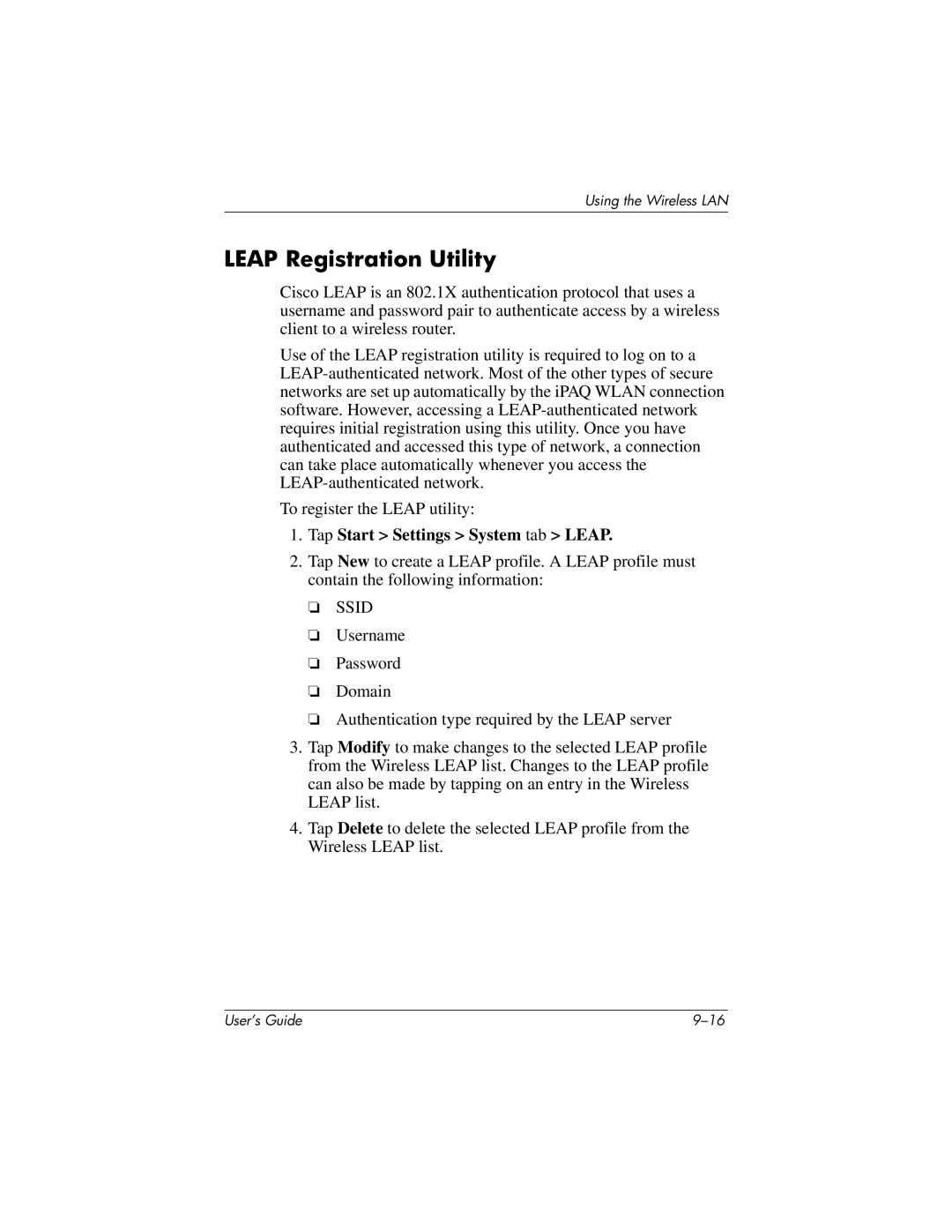 HP h4100 manual Leap Registration Utility, Tap Start Settings System tab Leap 