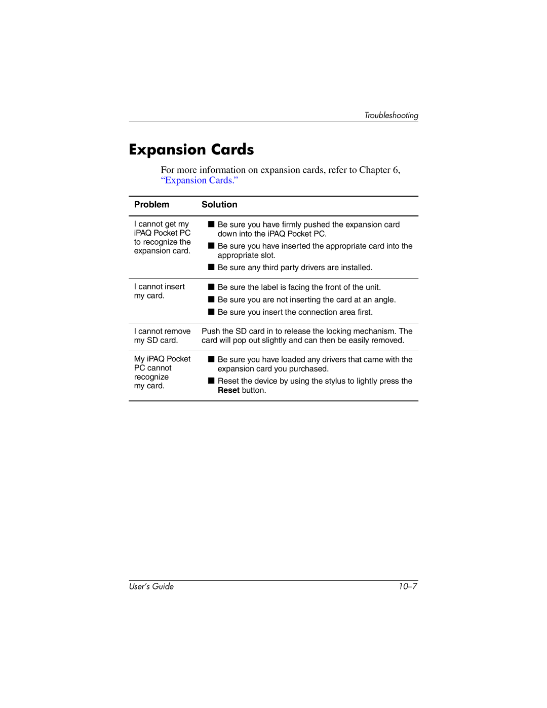 HP h4100 manual Expansion Cards 