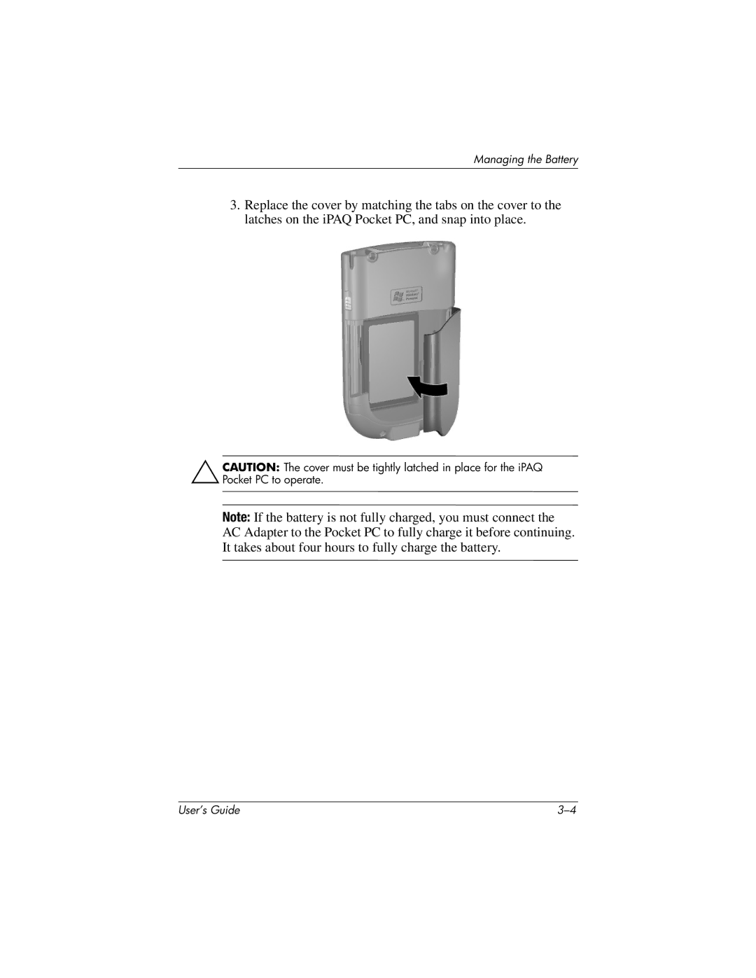 HP h4100 manual Managing the Battery 