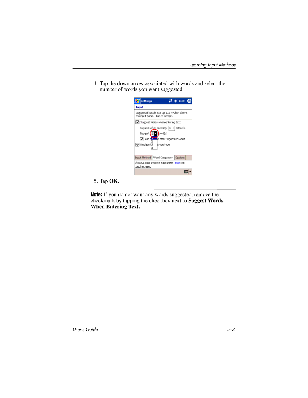 HP h4100 manual When Entering Text 