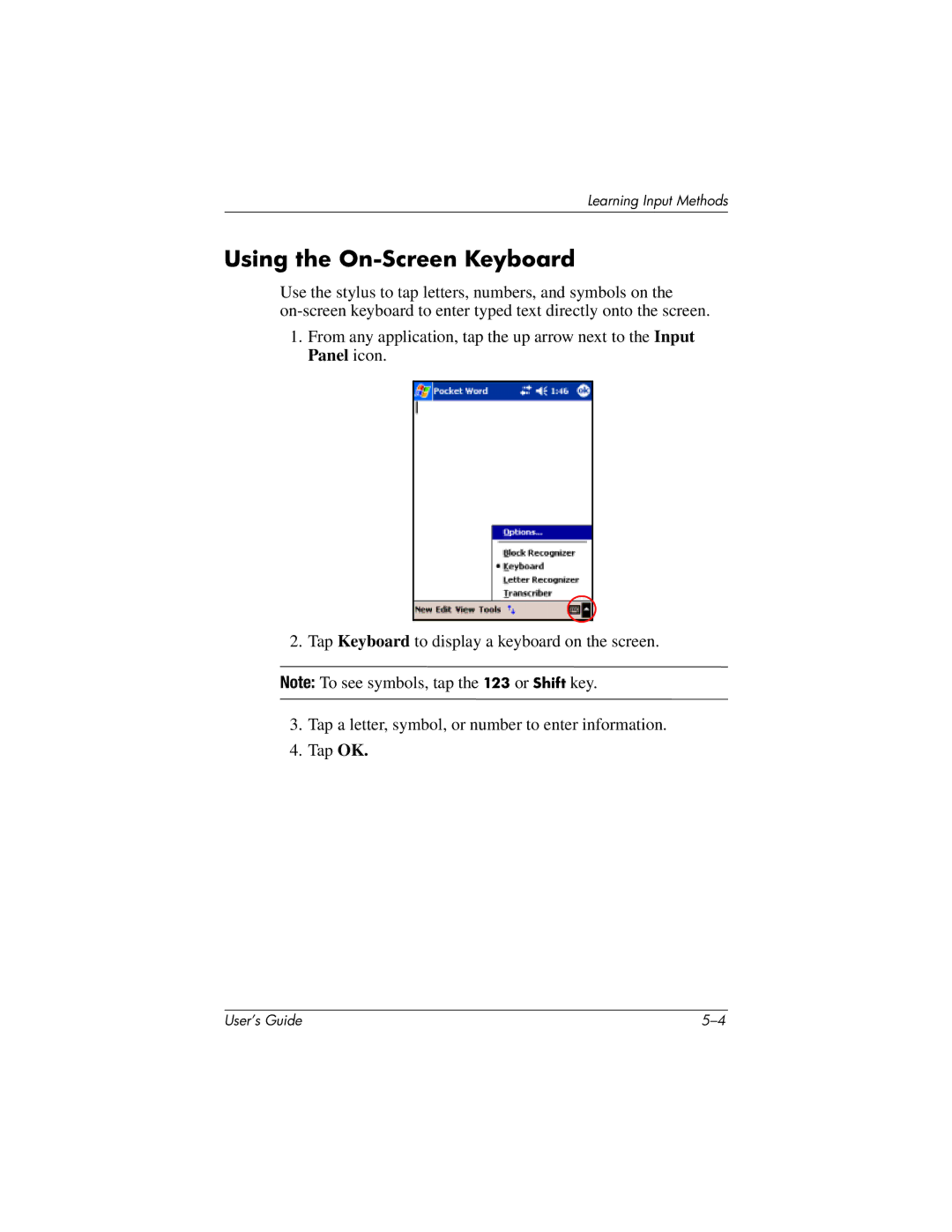 HP h4100 manual Using the On-Screen Keyboard 