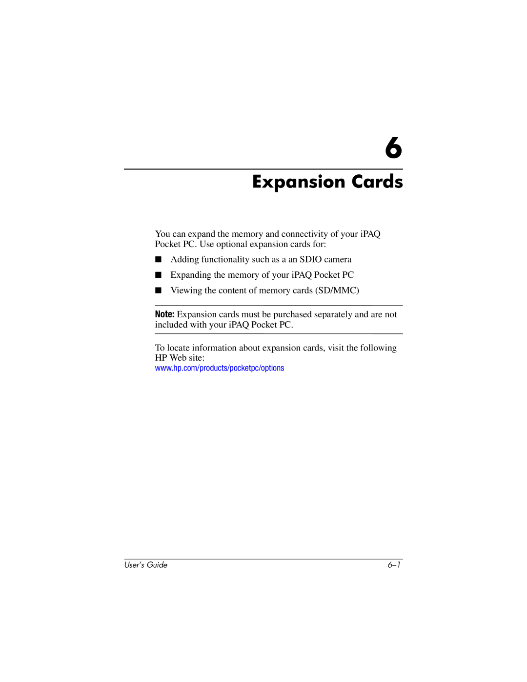 HP h4100 manual Expansion Cards 