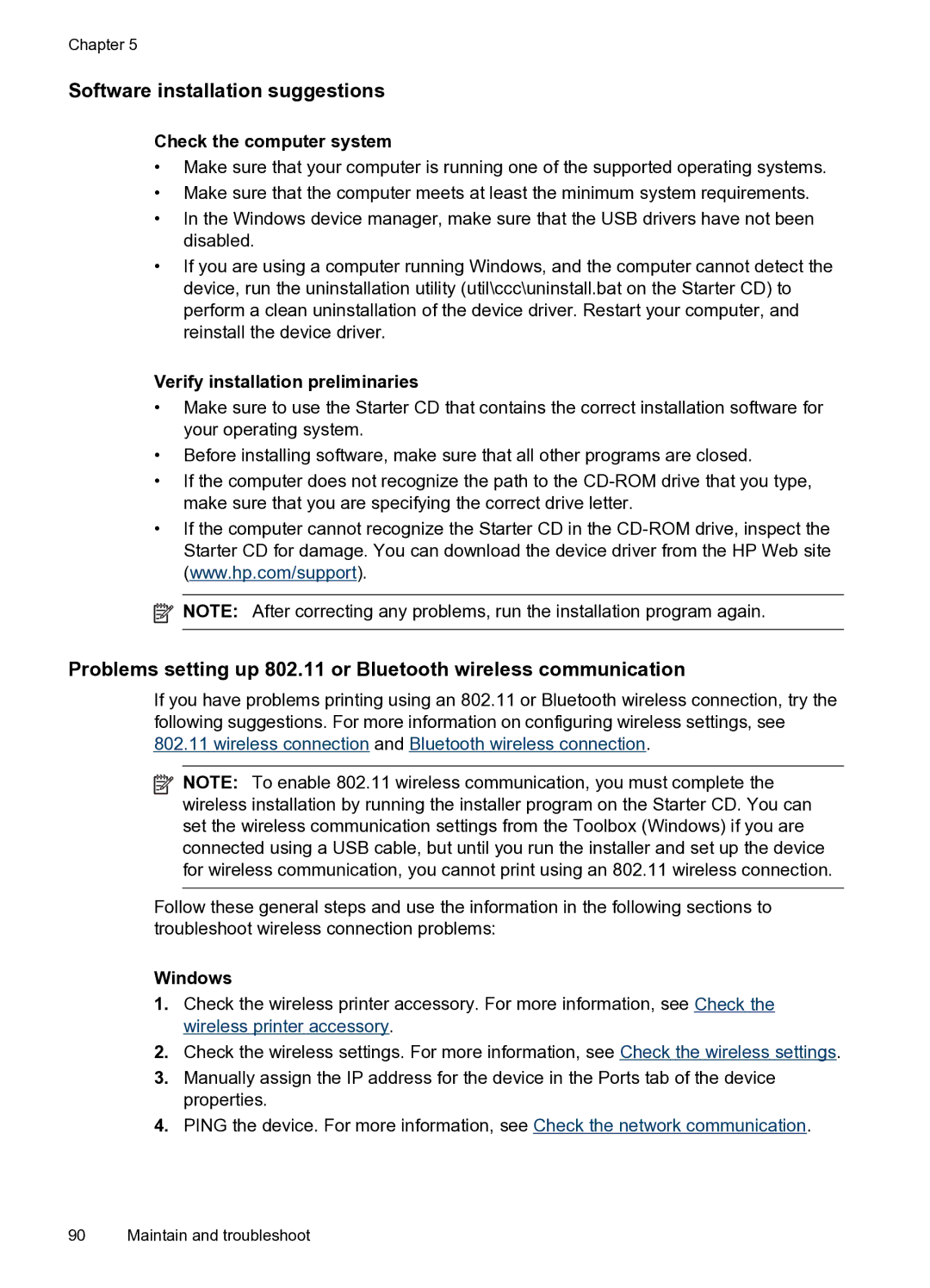 HP H470WBT Mobile Inkjet CB028A#B1H manual Software installation suggestions, Check the computer system 