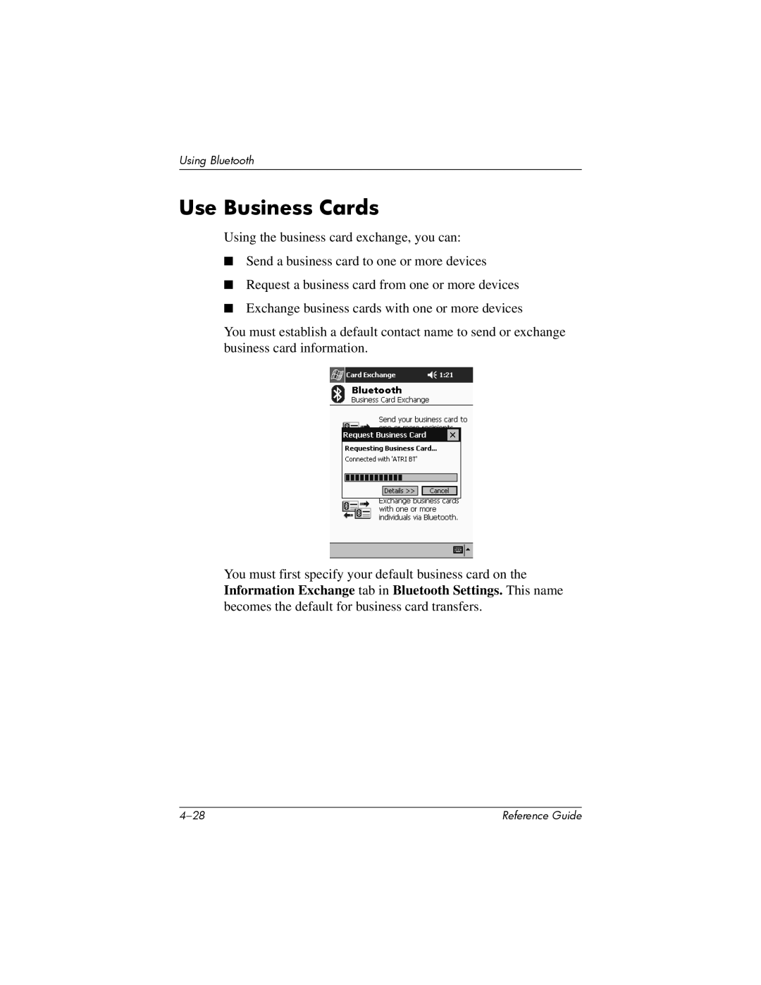 HP H5400 manual Use Business Cards 