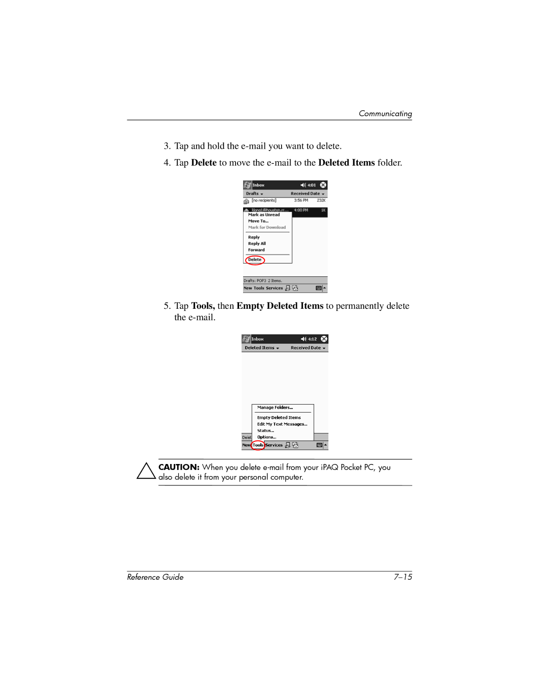 HP H5400 manual Communicating 