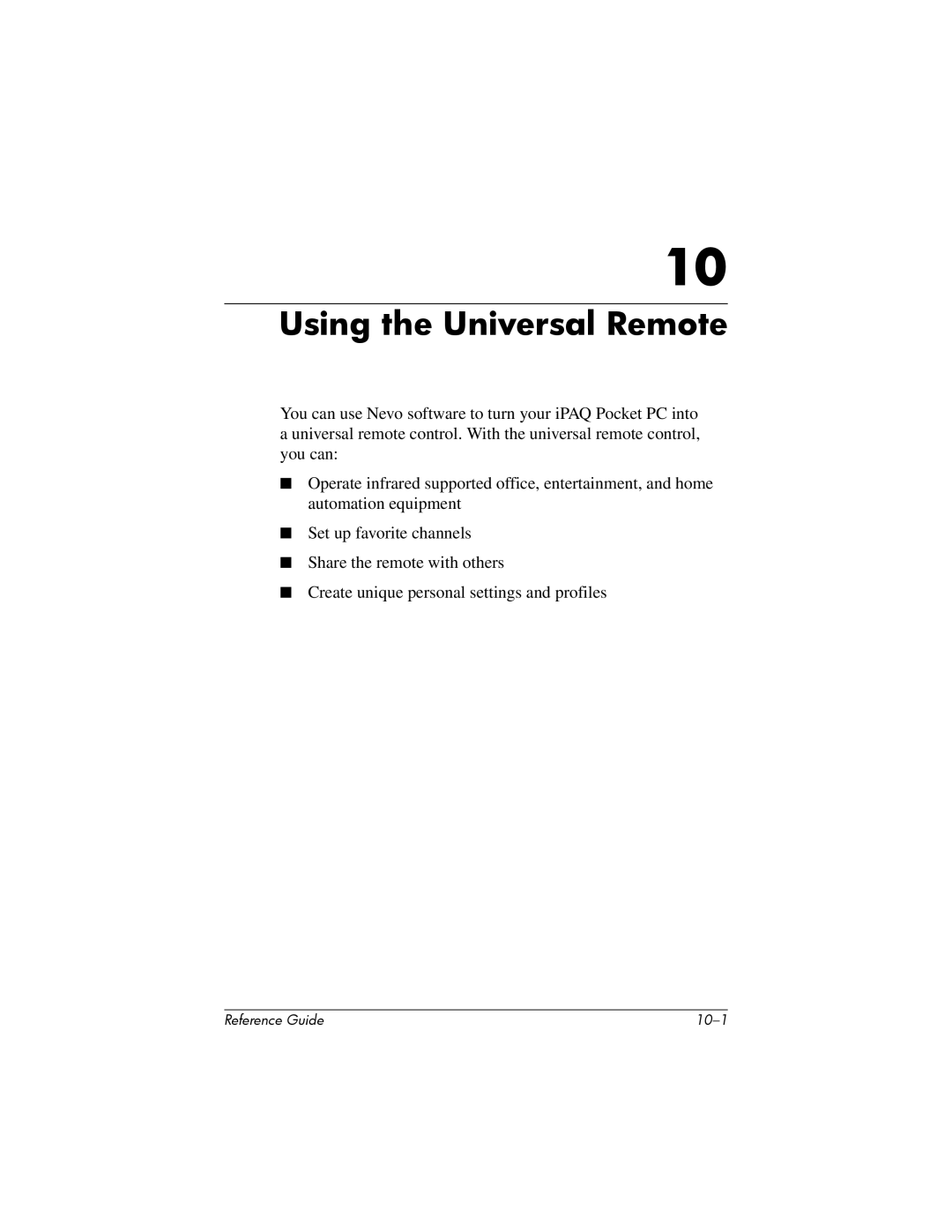 HP H5400 manual Using the Universal Remote 