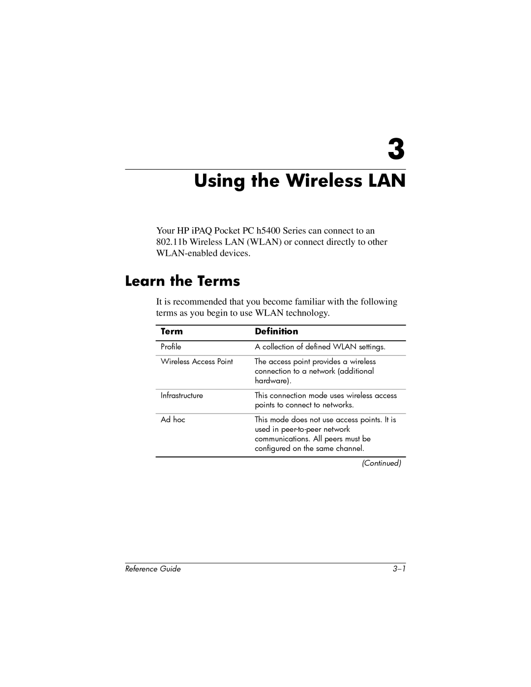 HP H5400 manual Using the Wireless LAN, Learn the Terms 