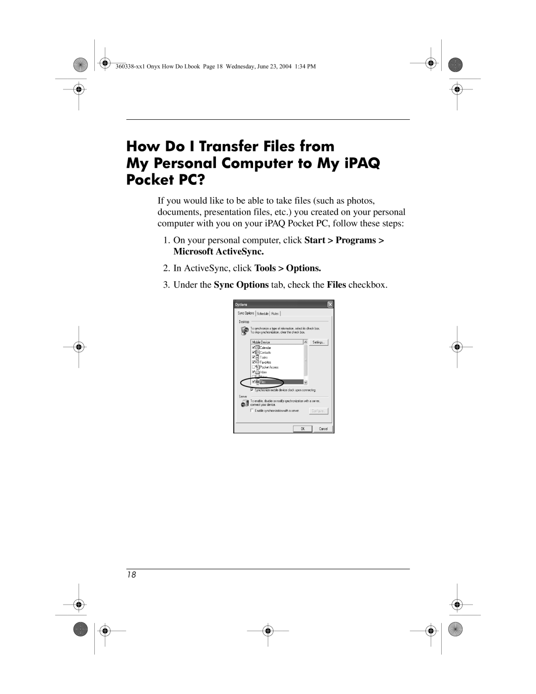 HP h6300 manual Microsoft ActiveSync 