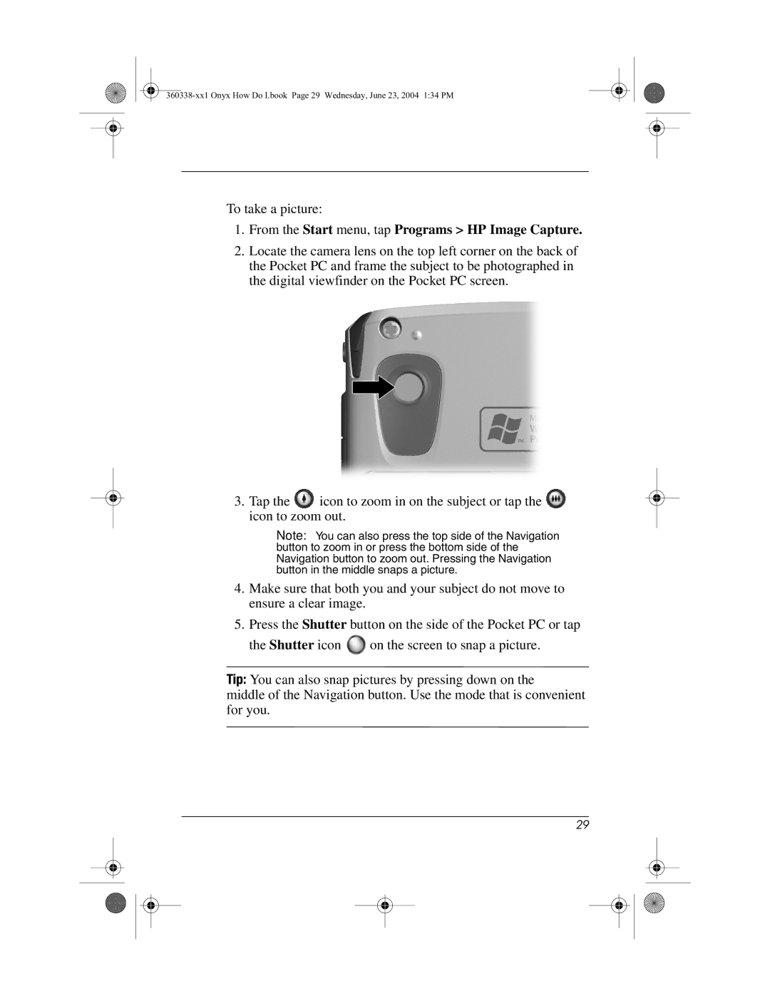 HP h6300 manual From the Start menu, tap Programs HP Image Capture 