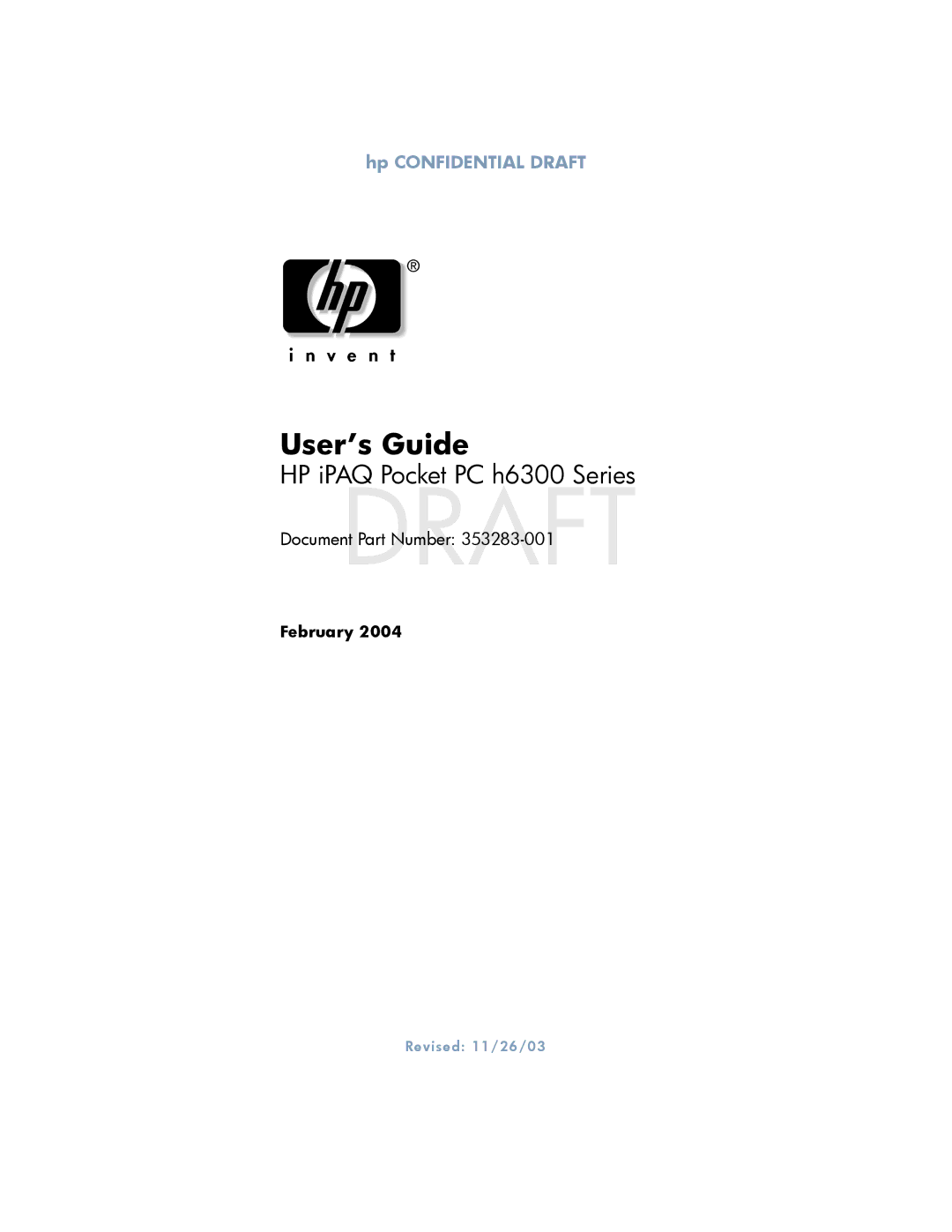 HP h6300 manual User’s Guide 