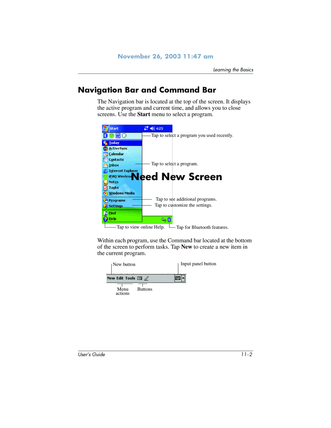 HP h6300 manual Navigation Bar and Command Bar 