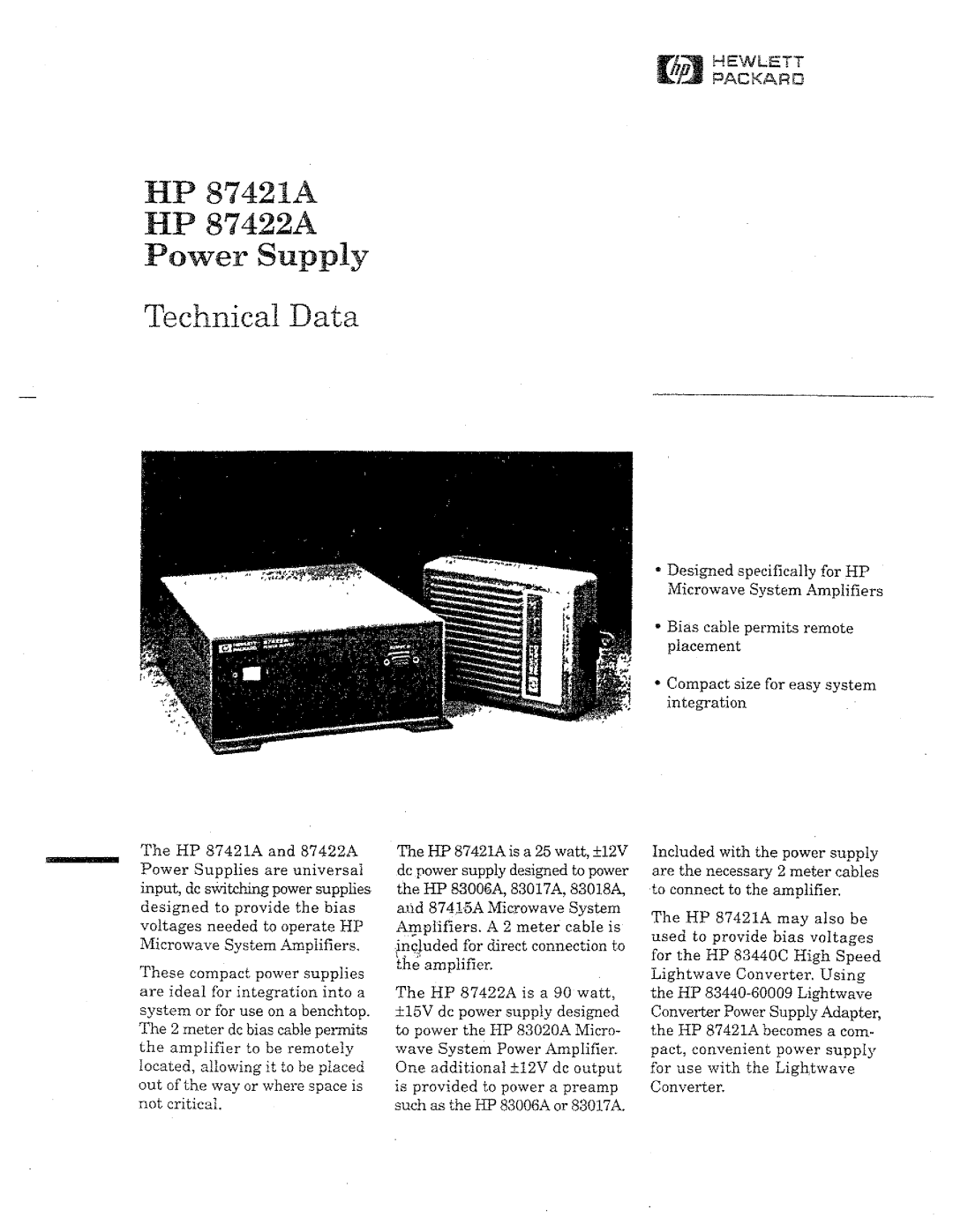 HP H7421A, H7422A manual 