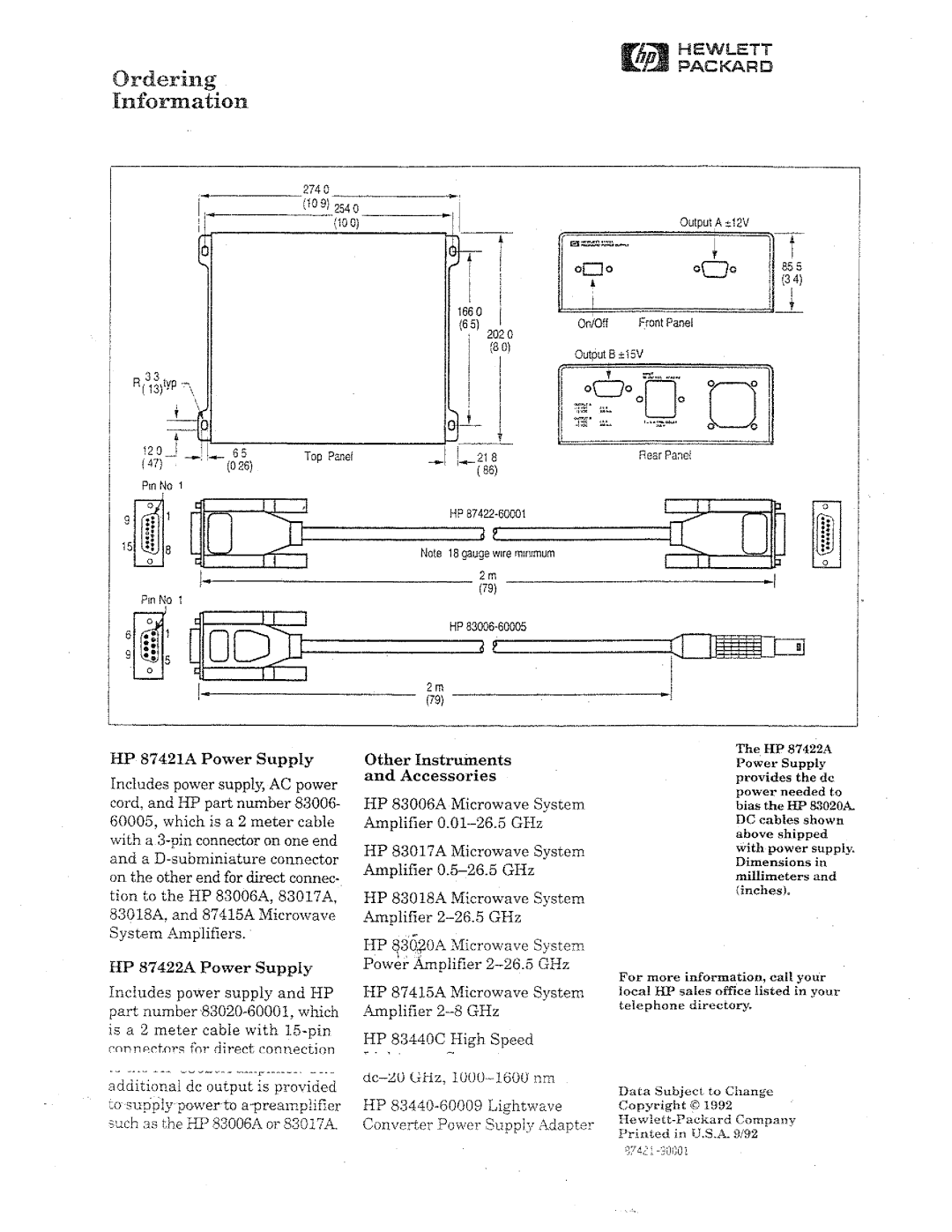 HP H7422A, H7421A manual 