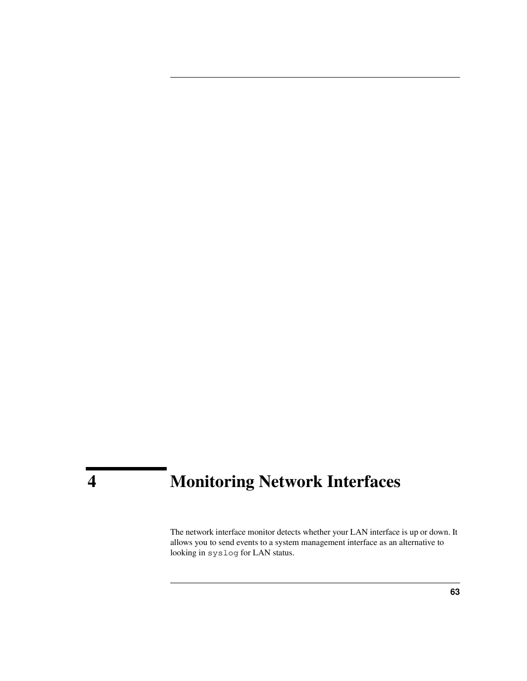 HP HA s Software manual Monitoring Network Interfaces 