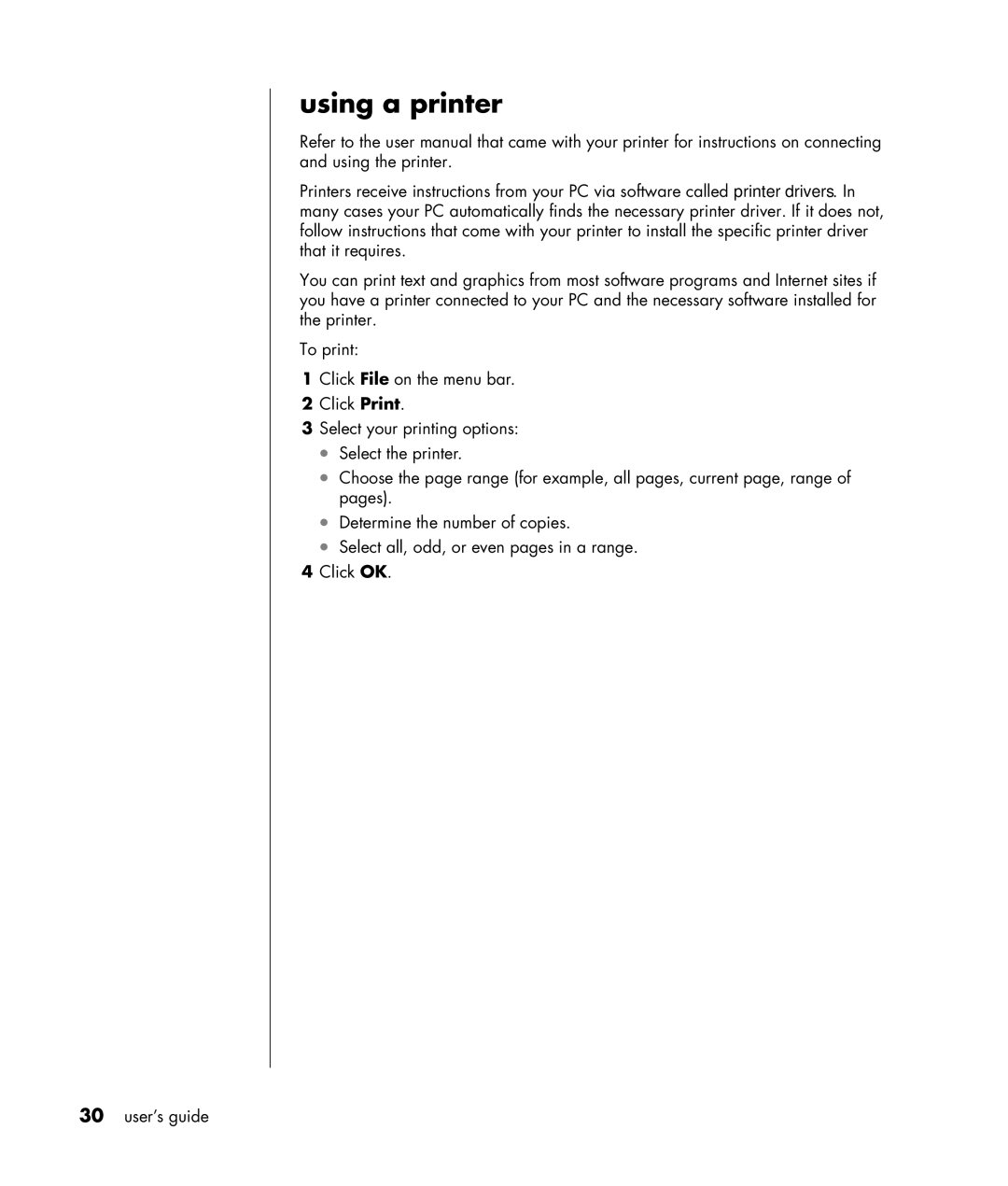 HP HB4 manual Using a printer 