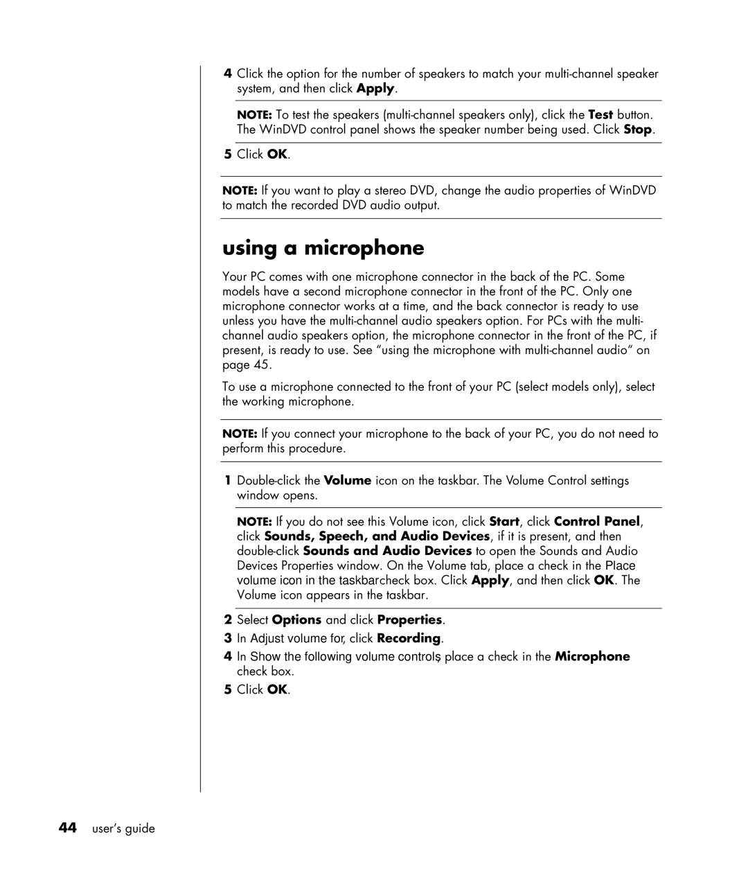 HP HB4 manual Using a microphone 