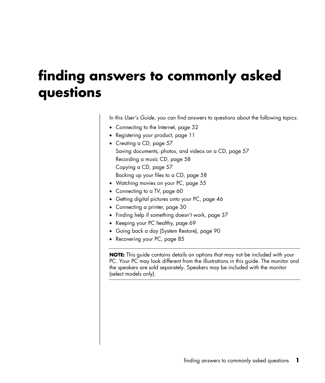 HP HB4 manual Finding answers to commonly asked questions 