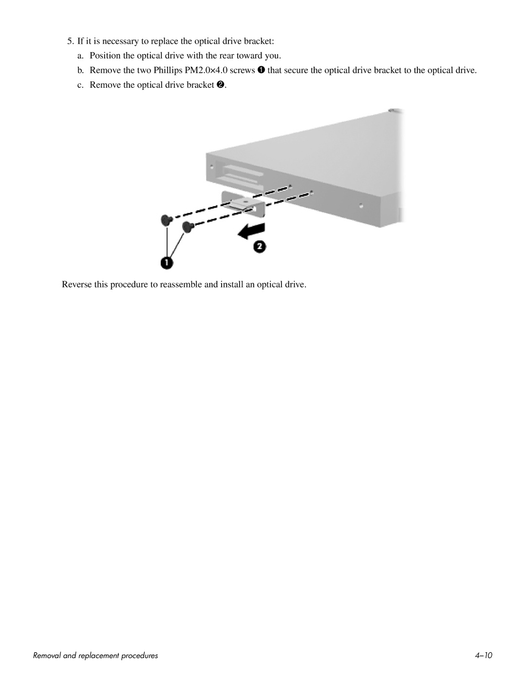 HP HDX 16 manual Removal and replacement procedures 