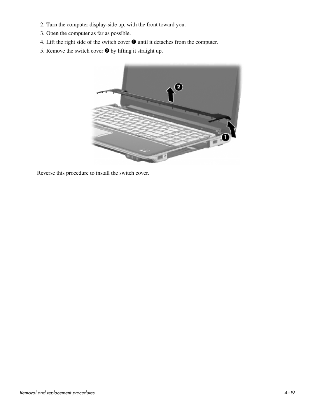 HP HDX 16 manual Removal and replacement procedures 