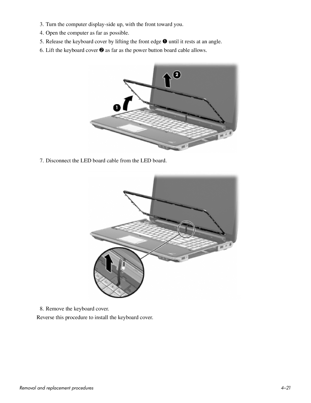 HP HDX 16 manual Removal and replacement procedures 