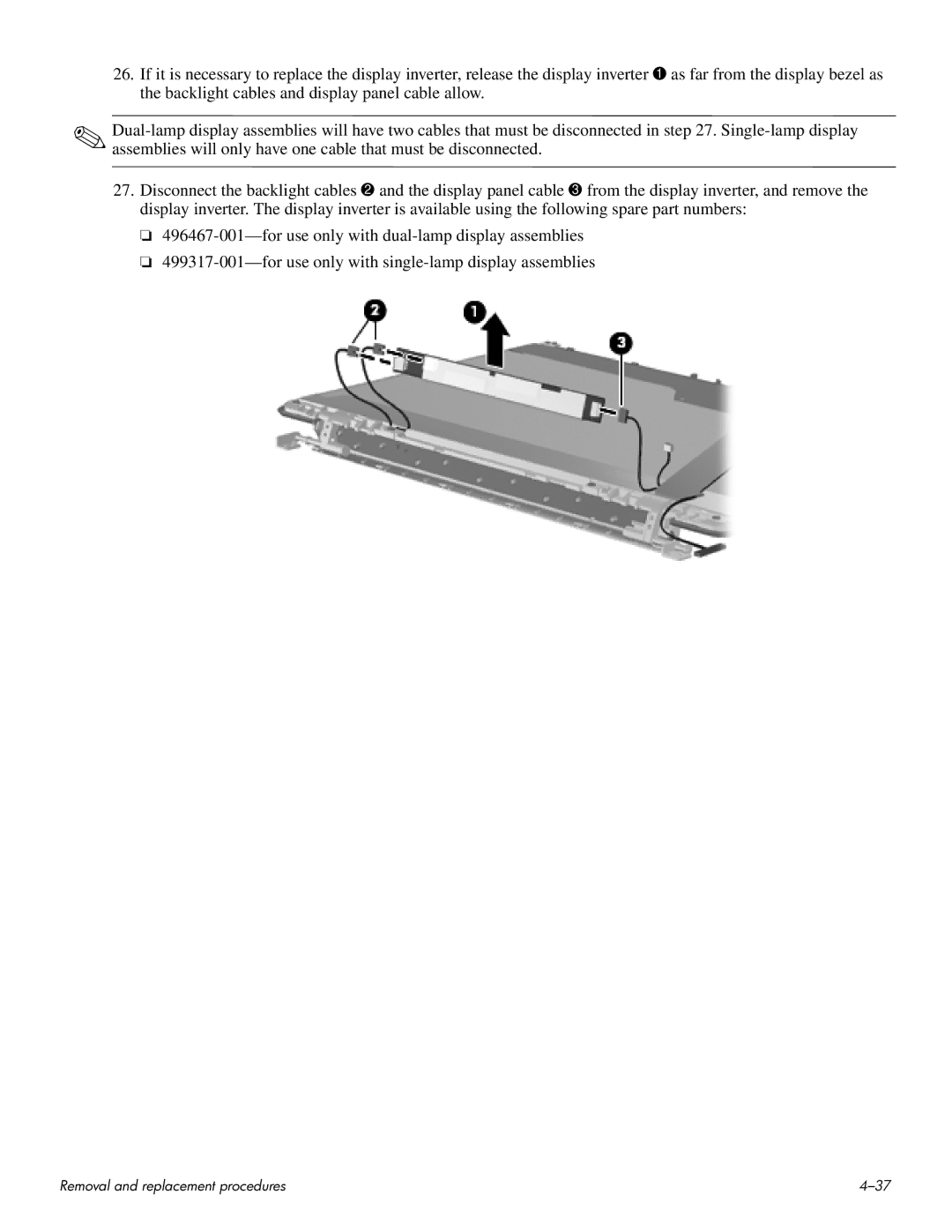 HP HDX 16 manual Removal and replacement procedures 