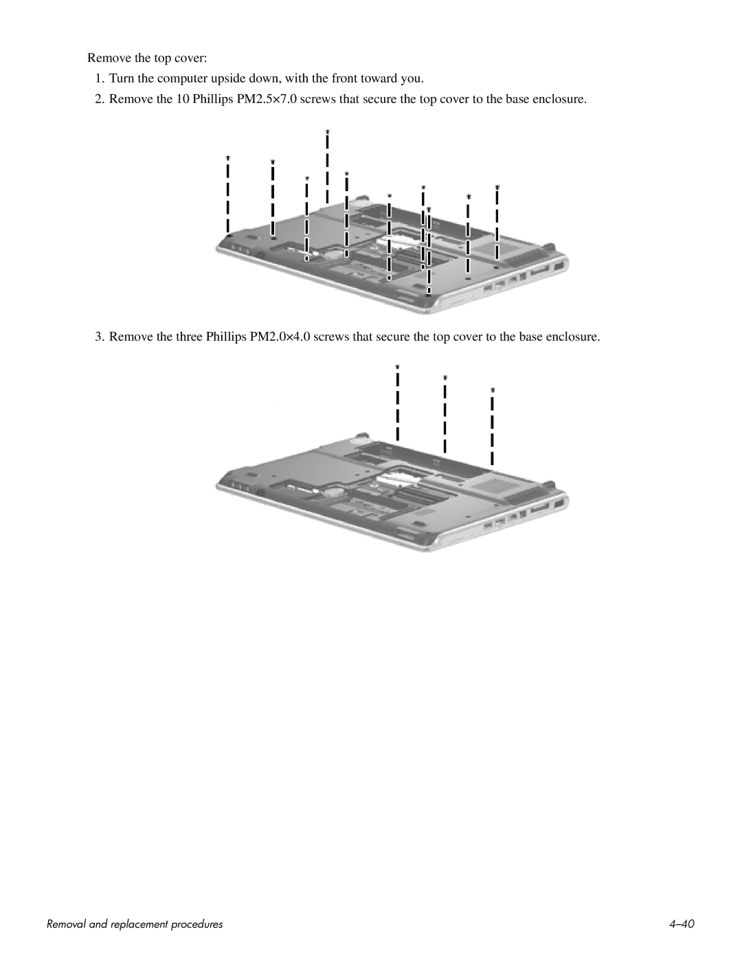 HP HDX 16 manual Removal and replacement procedures 