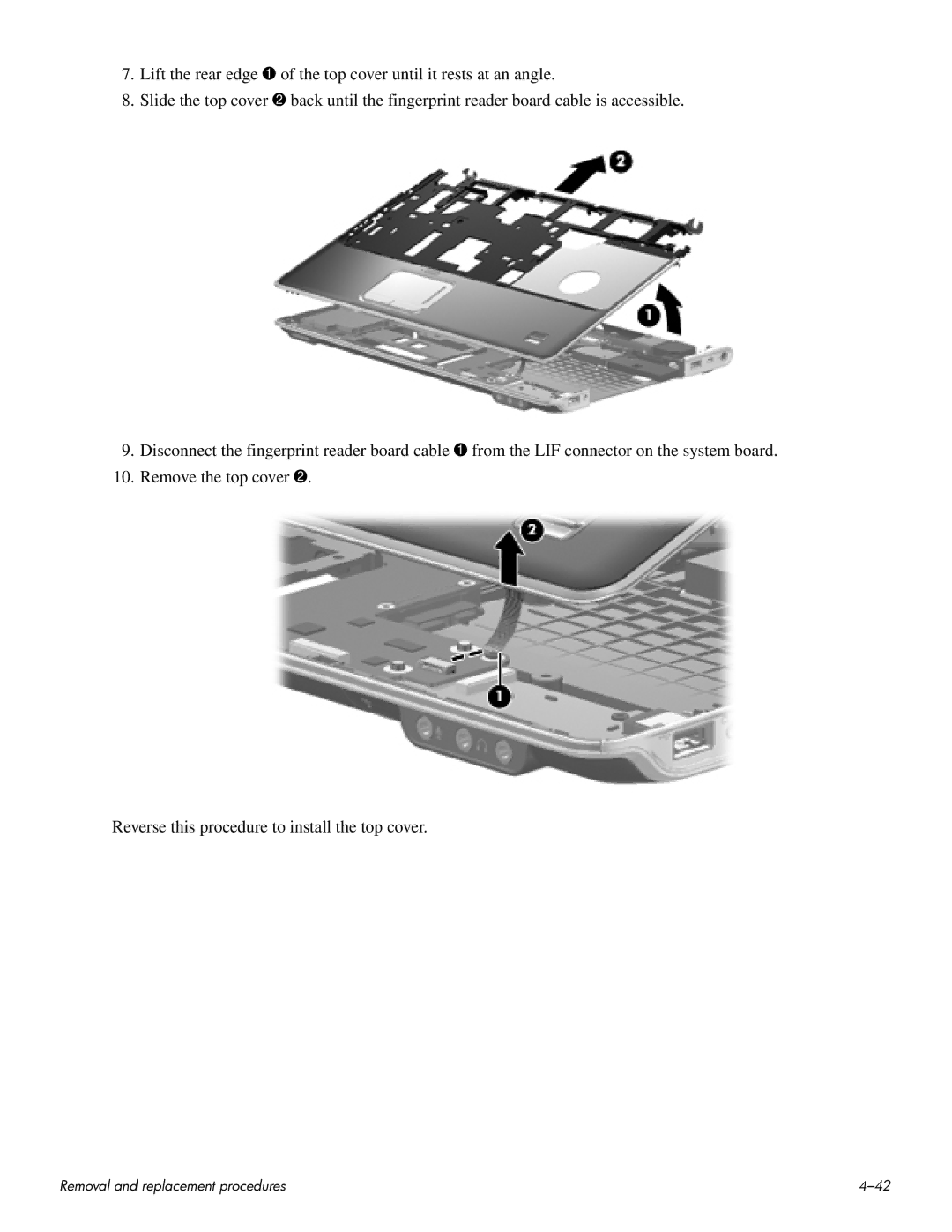 HP HDX 16 manual Removal and replacement procedures 