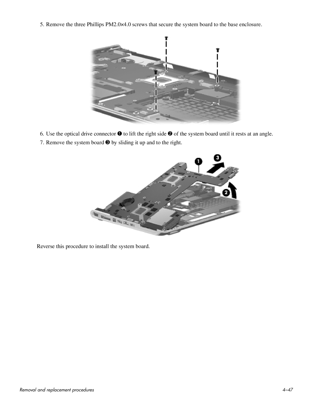 HP HDX 16 manual Removal and replacement procedures 