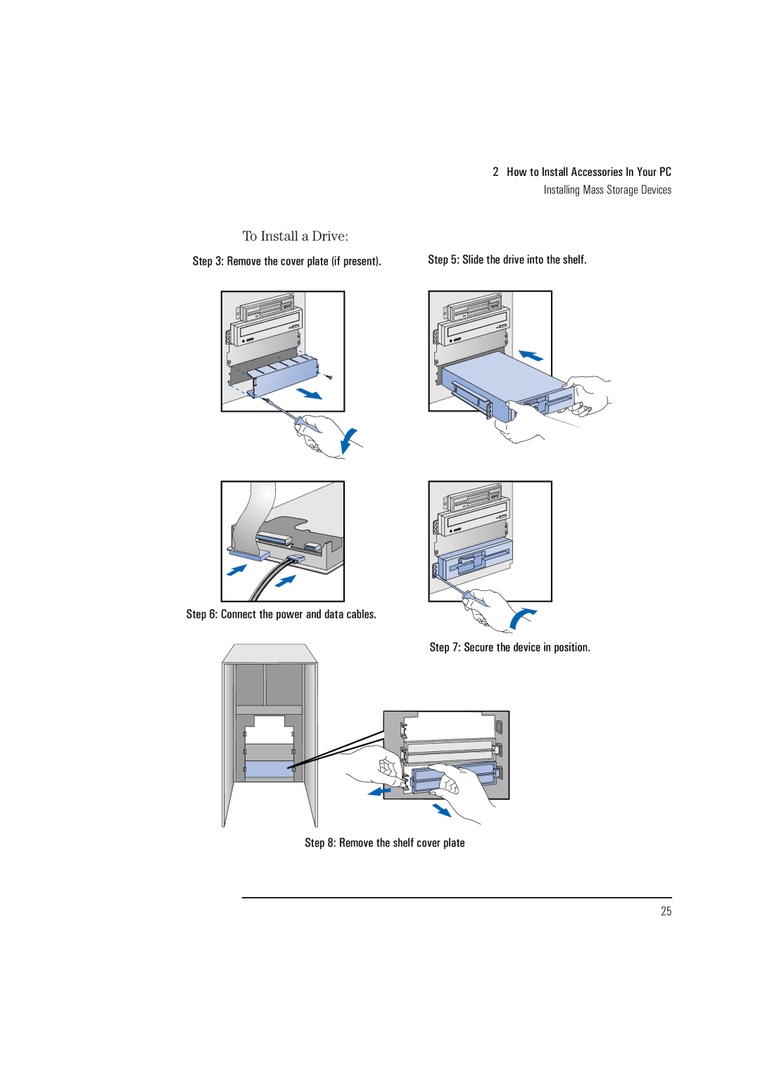 HP HEWLET VECTRA VA 6/XXX manual To Install a Drive 