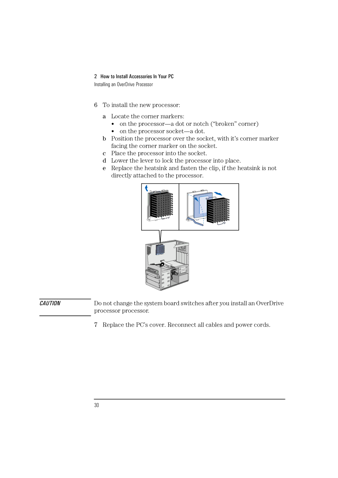 HP HEWLET VECTRA VA 6/XXX manual Processor processor 