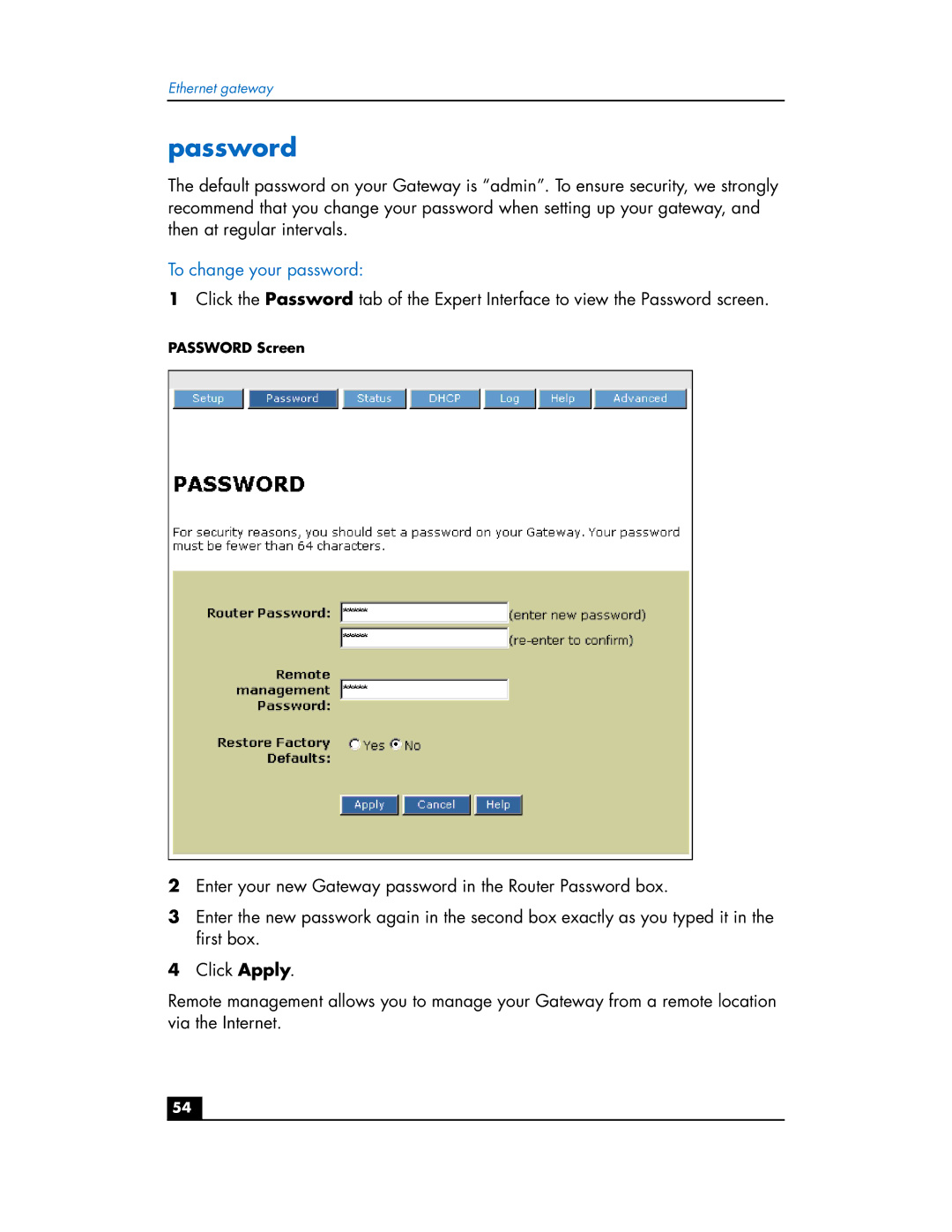 HP hn200e manual Password, To change your password 