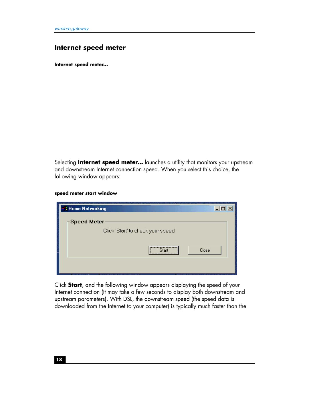 HP hn200w manual Internet speed meter 