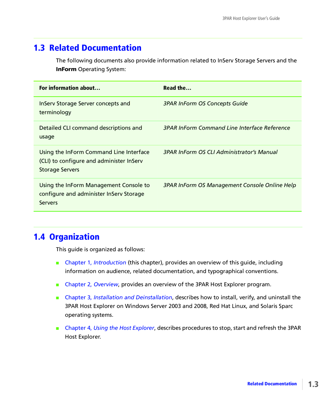 HP Host Explorer Software Media Kit, Host Explorer Software E-Media Kit manual Related Documentation, Organization 