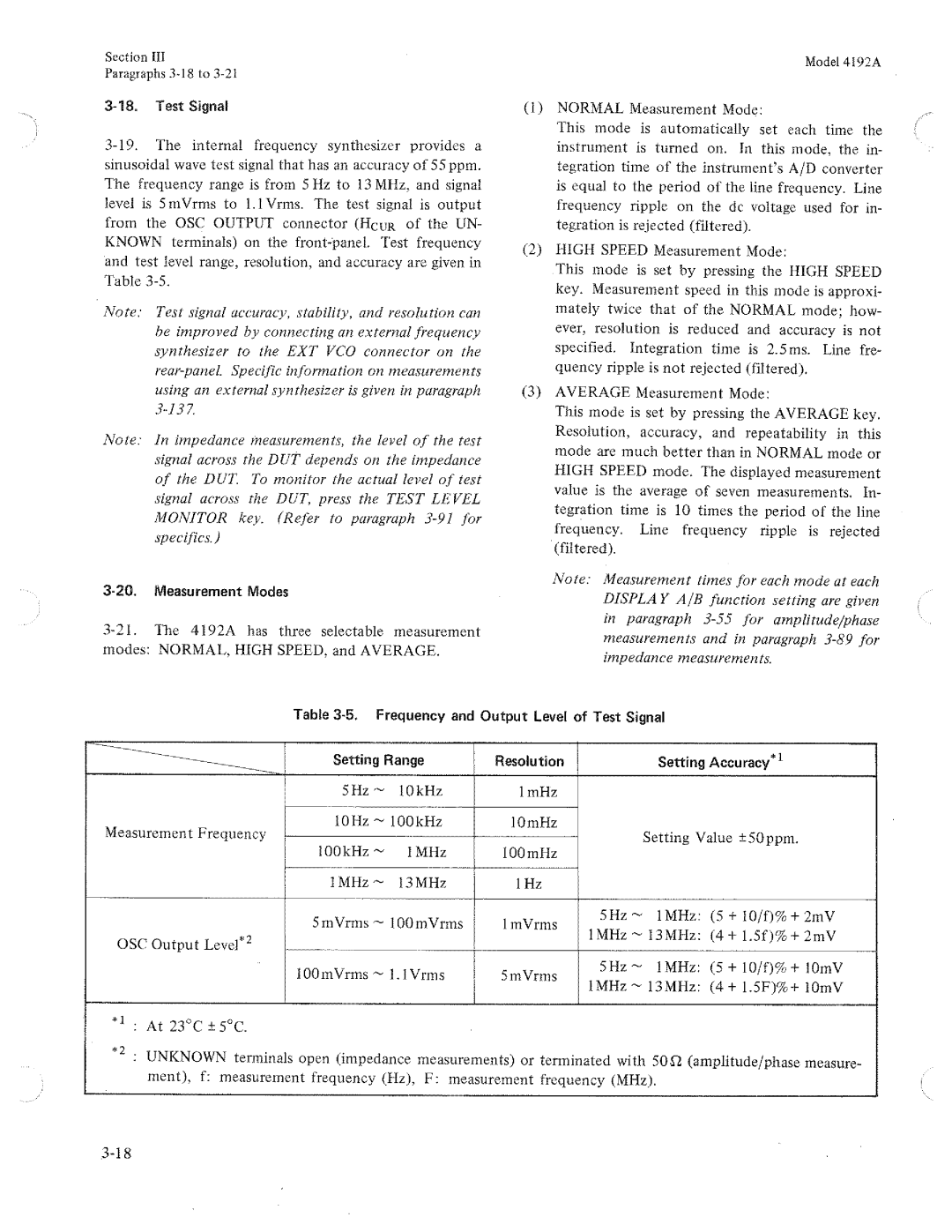 HP Humidifier 4192A manual 