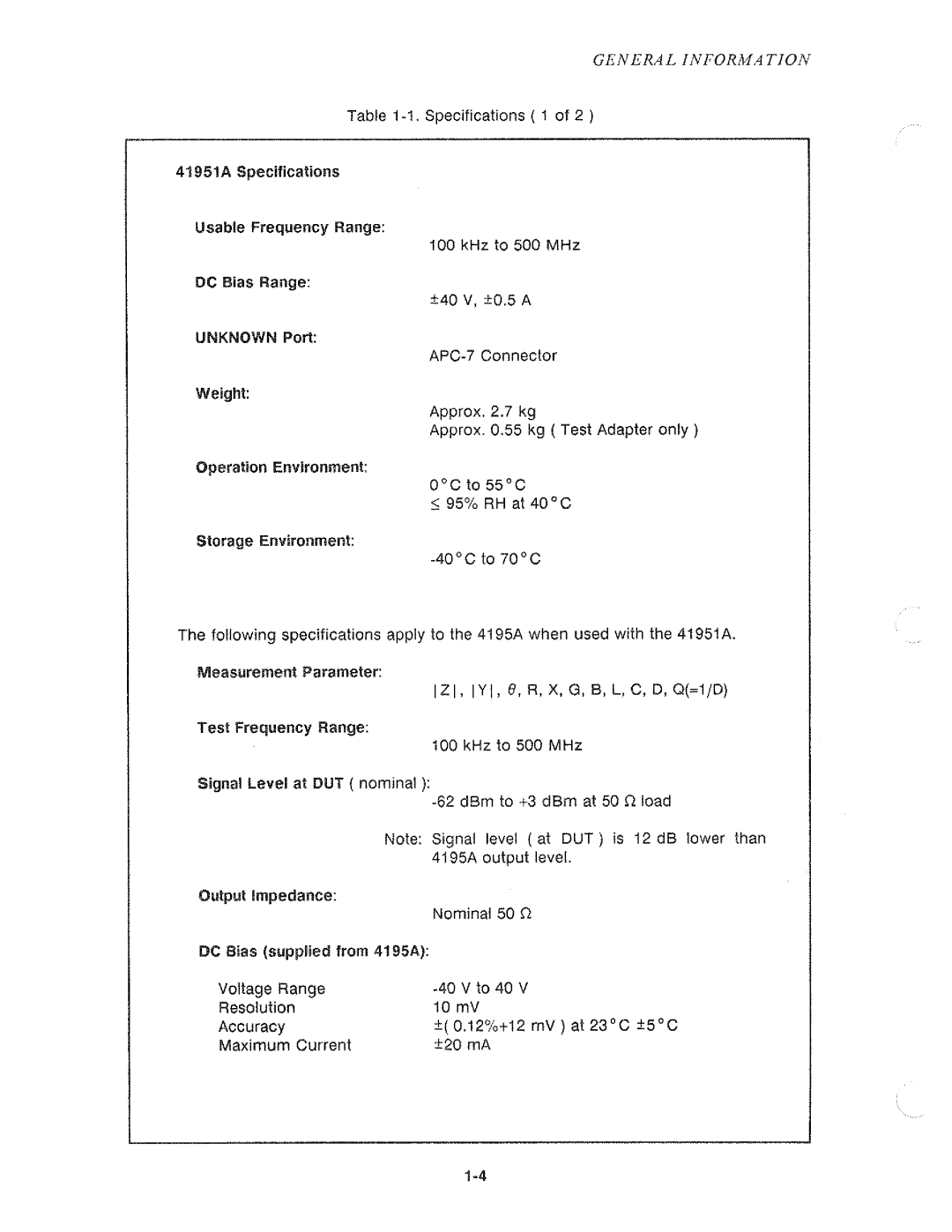 HP Humidifier 4195A manual 