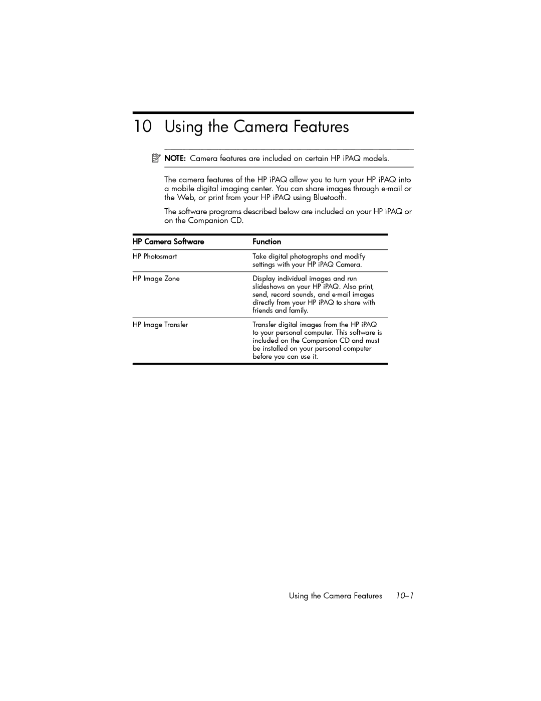 HP hw6500 Cingular manual Using the Camera Features 