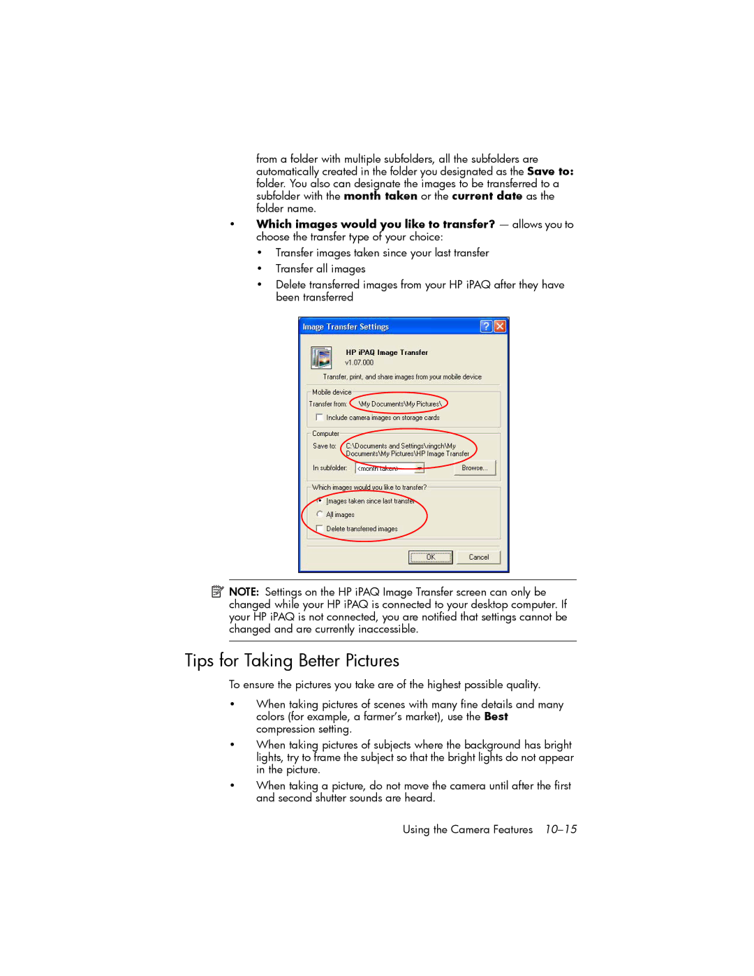 HP hw6500 Cingular manual Tips for Taking Better Pictures 