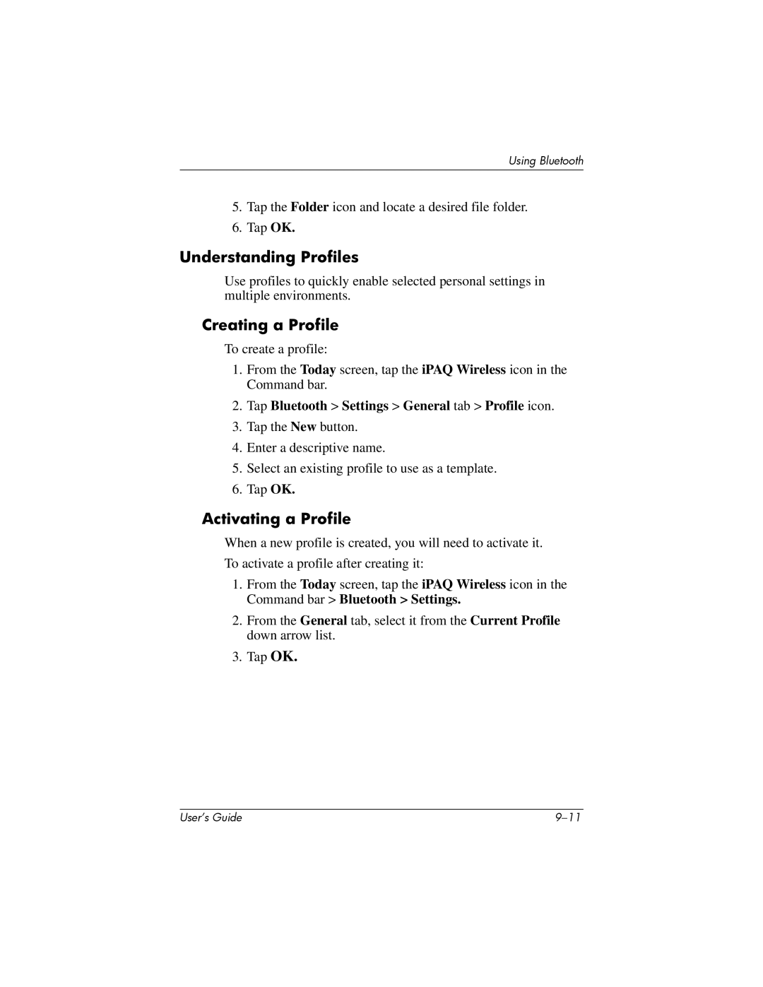 HP HX2000 manual Understanding Profiles, Creating a Profile, Activating a Profile 