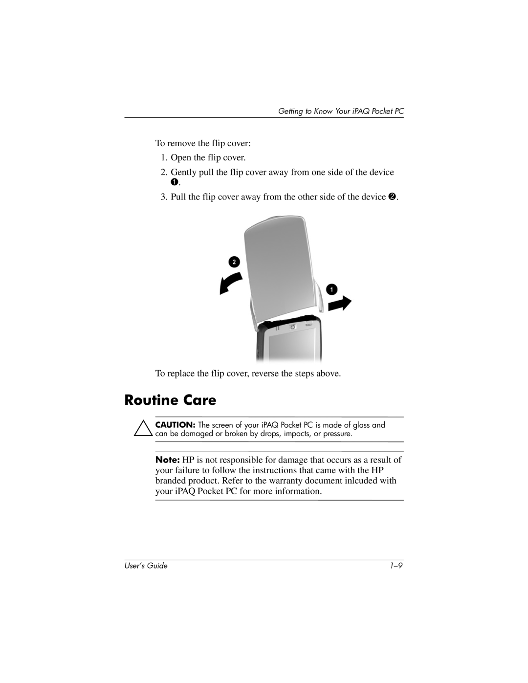 HP HX2000 manual Routine Care 