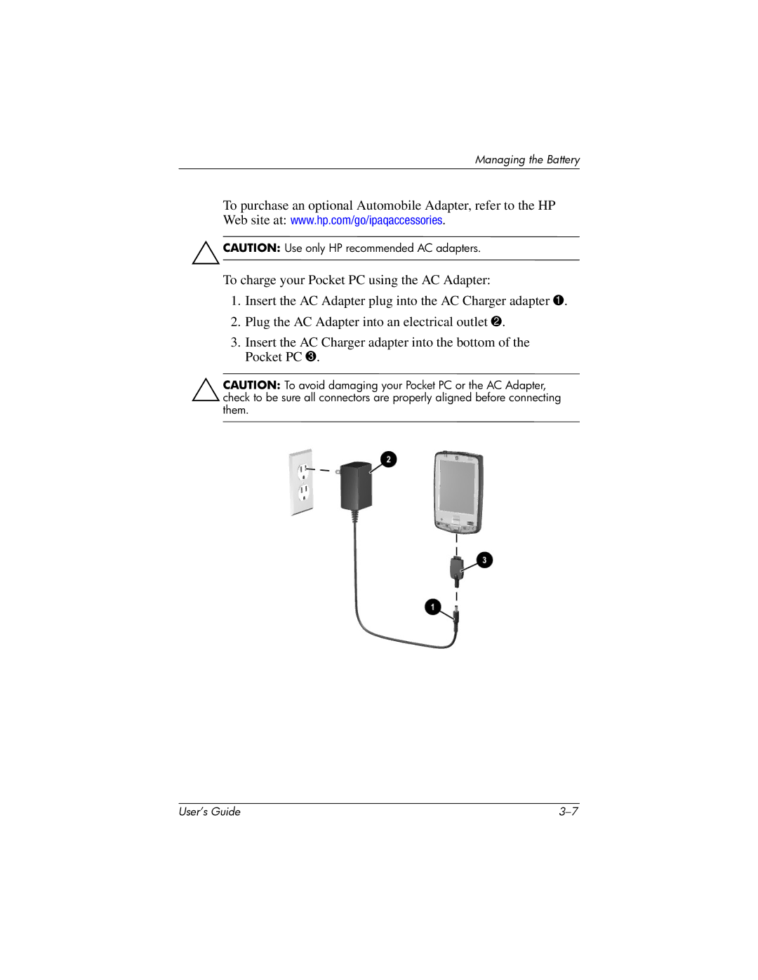 HP HX2000 manual Managing the Battery 