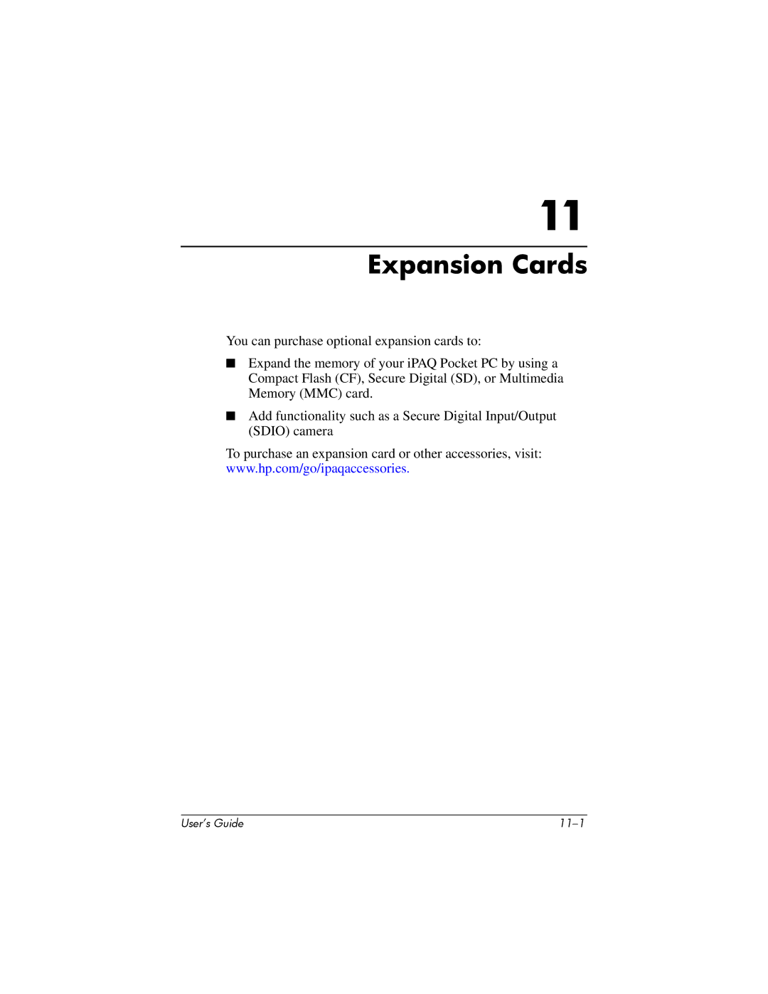 HP hx4700 manual Expansion Cards 