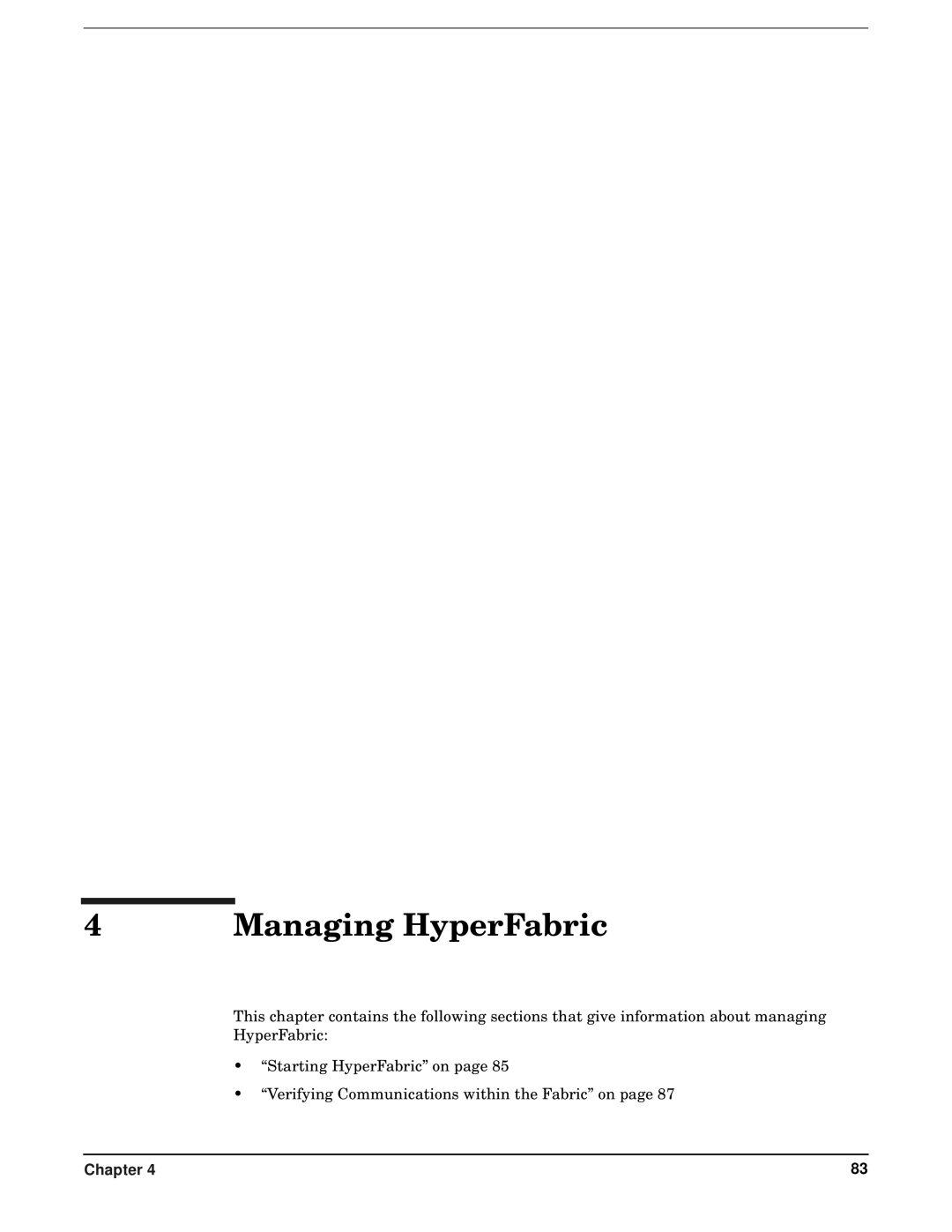 HP manual Managing HyperFabric 