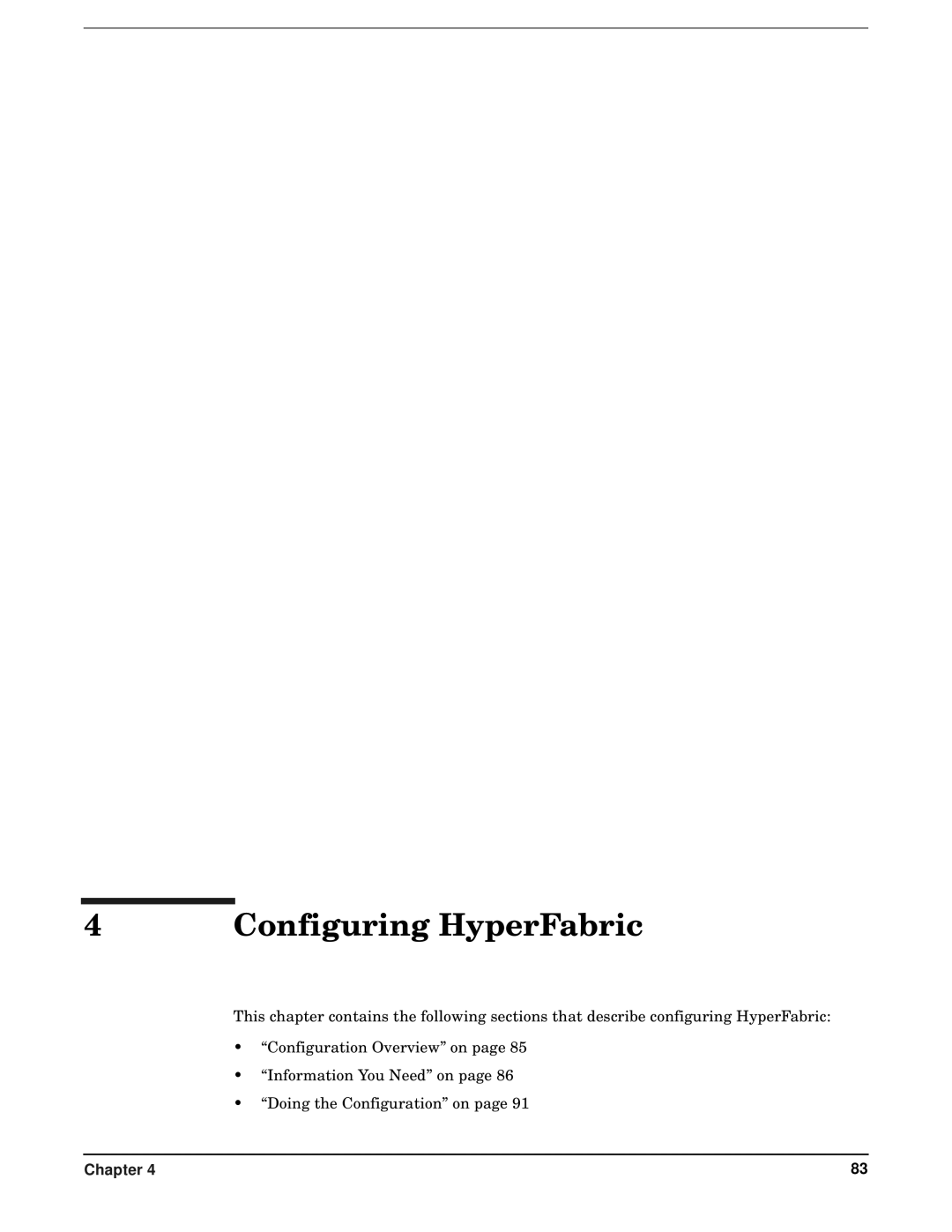 HP manual Configuring HyperFabric 