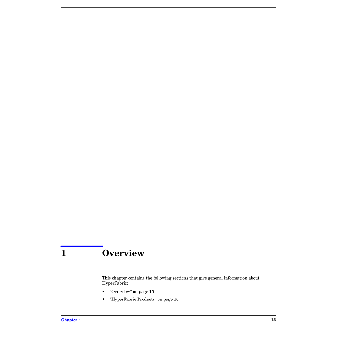 HP HyperFabric manual Overview 