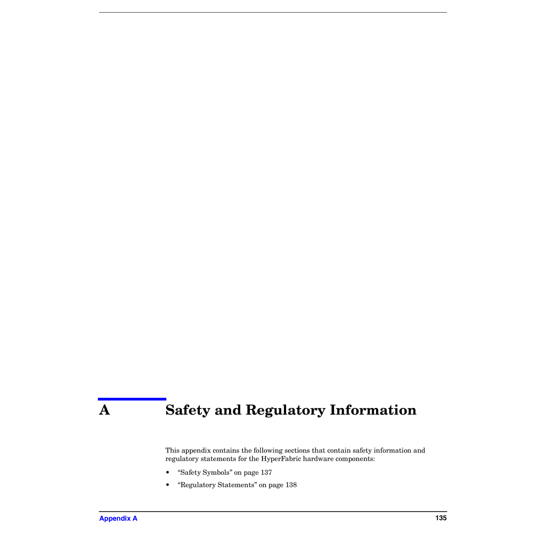 HP HyperFabric manual Safety and Regulatory Information 