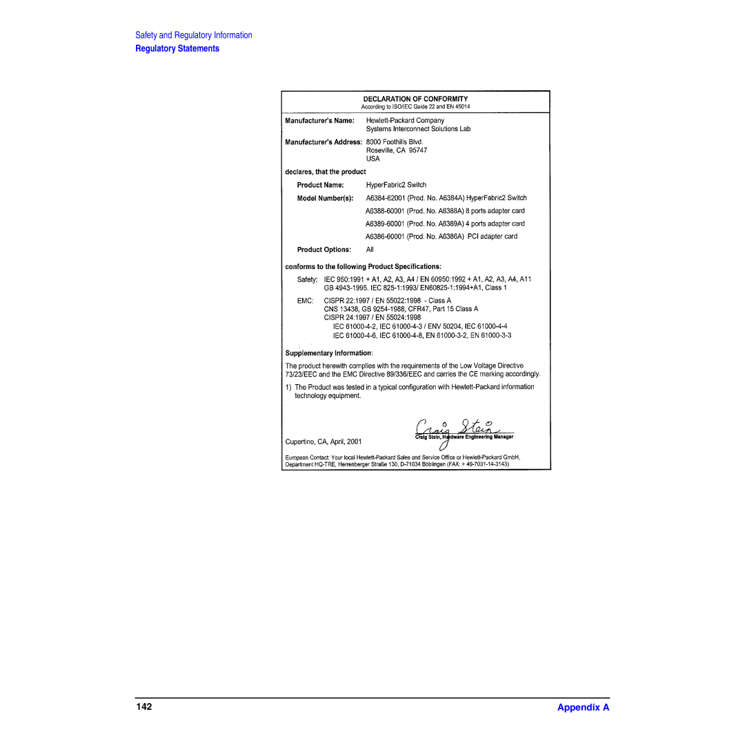 HP HyperFabric manual 142 